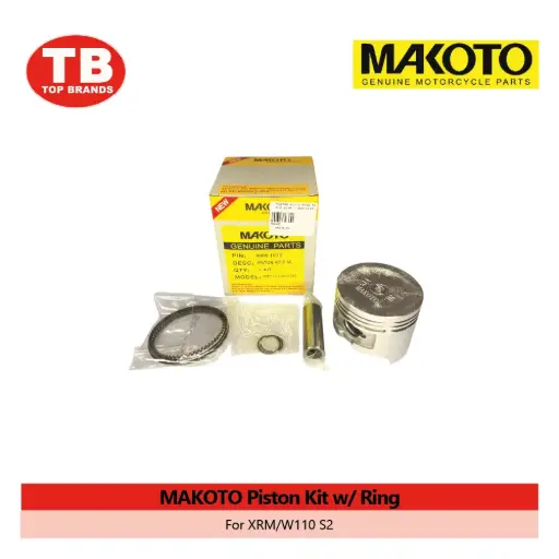 [9040] PISTON KIT W/RING PIN & CLIP / XRM/W110 S2 / MAKOTO - LZD 