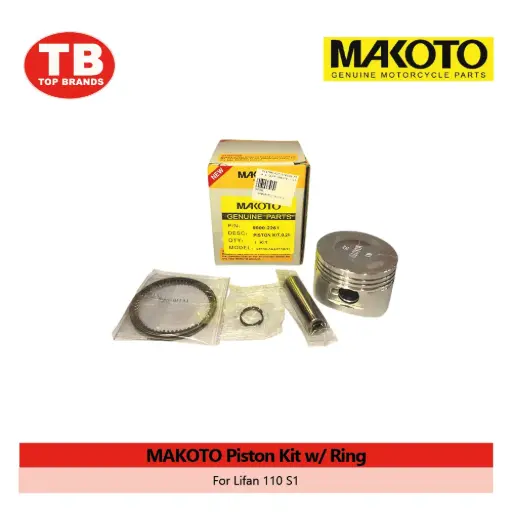 [9046] PISTON KIT W/RING PIN & CLIP / LIFAN110 S1 / MAKOTO - LZD 