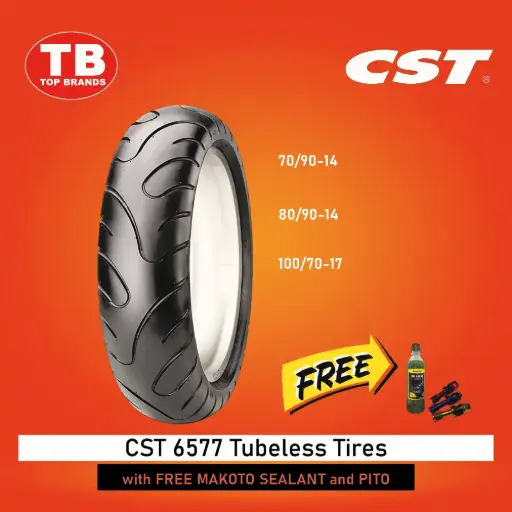 [A10919] TIRE CST / TL 80/90-14 C6577 (DOT 4224) - LZD