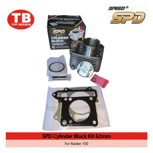 [A13288] CYL BLOCK W/PISTON KIT / RAIDER150 CARB 62MM / SPD - LZD 