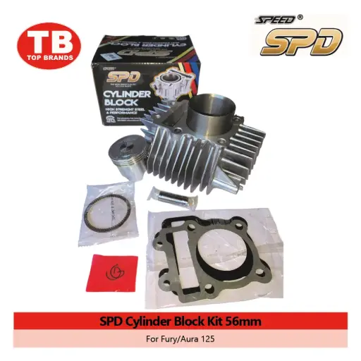 [A13467] CYL BLOCK W/PISTON KIT / FURY/AURA125 56MM / SPD - LZD 