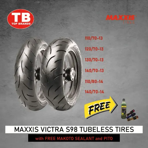 [A16548] TIRE MAXXIS / TL 130/70-13 VICTRA S98 ST NMAX/PCX PD (DOT 1324) - LZD