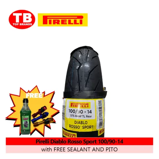 [A17870] TIRE DIABLO ROSSO SPORT / 100/90-14 TLR (2021) / PIRELLI / - LZD