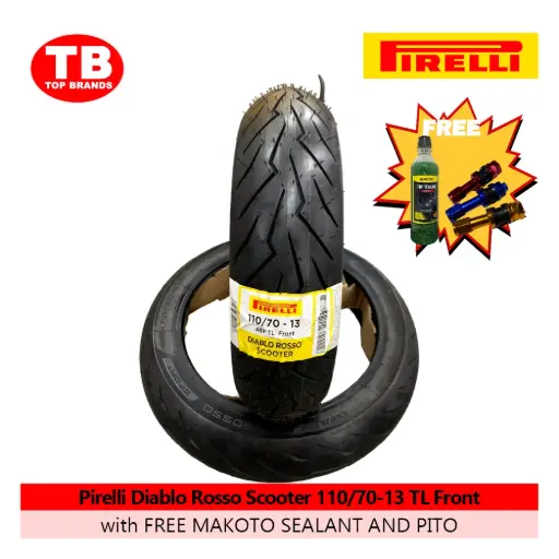 [A17873] TIRE DIABLO ROSSO SCOOTER / 110/70-13 TLF (2024) NMAX / PIRELLI / - LZD
