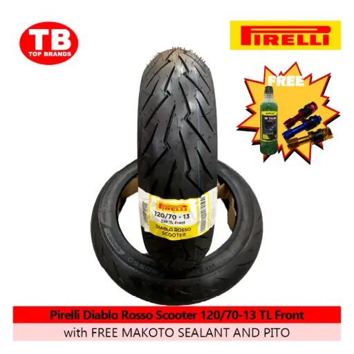 [A17874] TIRE DIABLO ROSSO SCOOTER / 120/70-13 TLF (2022) / PIRELLI / - LZD
