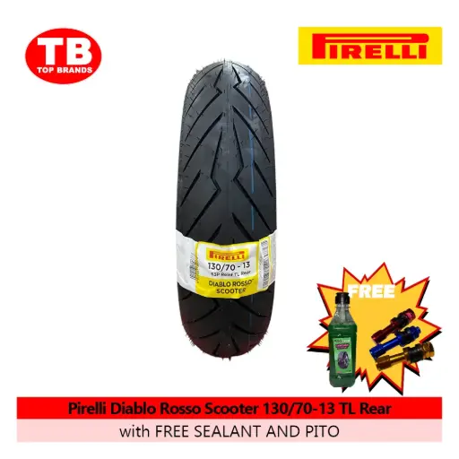 [A17875] TIRE DIABLO ROSSO SCOOTER / 130/70-13 TLR NMAX/PCX (2024) / PIRELLI / - LZD