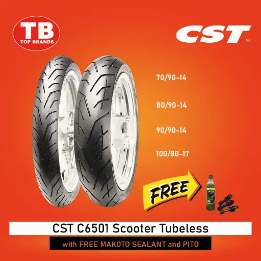 [A18278] TIRE CST / TL 100/80-17 C6501 (DOT 1523) - LZD