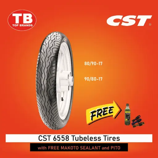 [A18279] TIRE CST / TL 80/90-17 C6558 (DOT 3724) - LZD