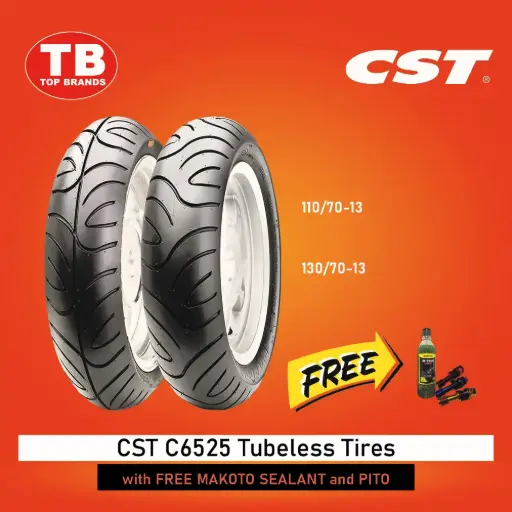[A18337] TIRE CST / TL 110/70-13 NMAX C6525 (DOT 2022) - LZD