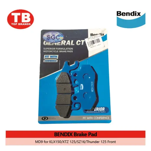 [A18772] BRAKE PAD / KLX150/XT Z125/SZ16/THUNDER125 FRONT BBP0005 MD9 / BENDIX - LZD 