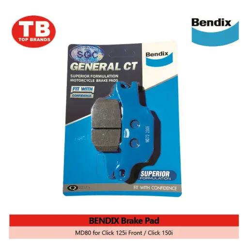 [A18791] BRAKE PAD / CLICK125I/CLICK150I FRONT MD80 / BENDIX - FMV - LZD 