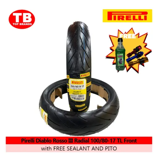 [A19065] TIRE DIABLO ROSSO III RADIAL / 100/80-17 TLF (2022) / PIRELLI / - LZD