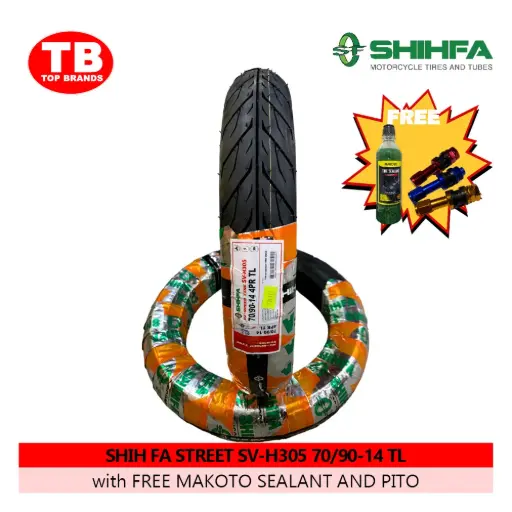 [A19677] TIRE SHIH FA / TL 70/90-14 SV-H305 4PLY (DOT 2024) - LZD - FMV 