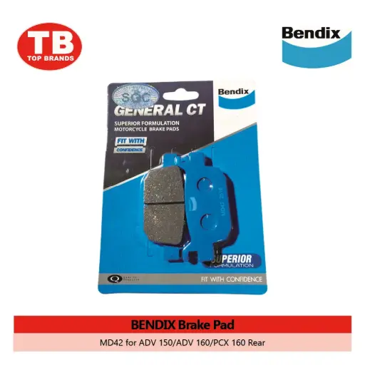 [A19814] BRAKE PAD / CLICK160/ADV160/PCX160 REAR MD42 / BENDIX - LZD - FMV 