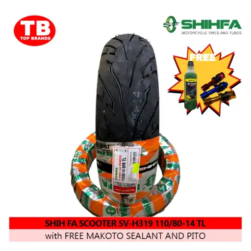 [A19974] TIRE SHIH FA / TL 110/80-14 SV-H319 6PLY (DOT 2024) - LZD - FMV 