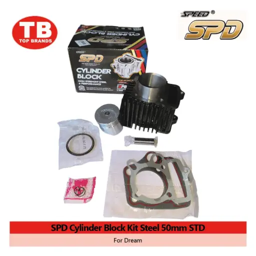 [A20325] CYL BLOCK W/PISTON KIT STEEL / DREAM 50MM STD / SPD - LZD 