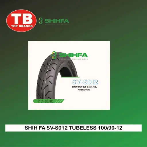 [A20542] TIRE SHIH FA SCOOTER / TL 100/90-12 SV-S012 6PLY (DOT 2024) - LZD - FMV 