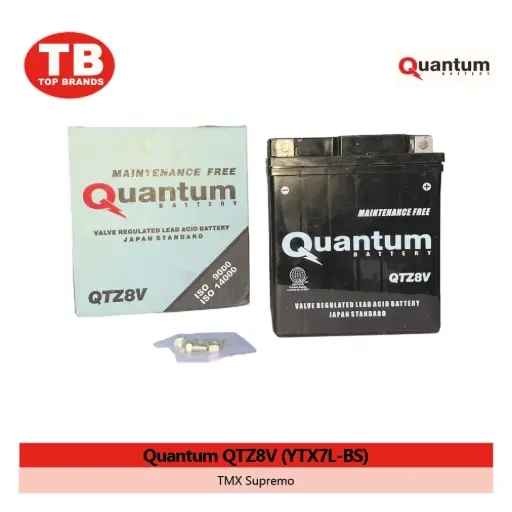 [A20844] BATTERY MF SEALED / PCX/VESPA/XMAX/TMX SUPREMO QTZ8V / QUANTUM (8PCS/BOX) - LZD 