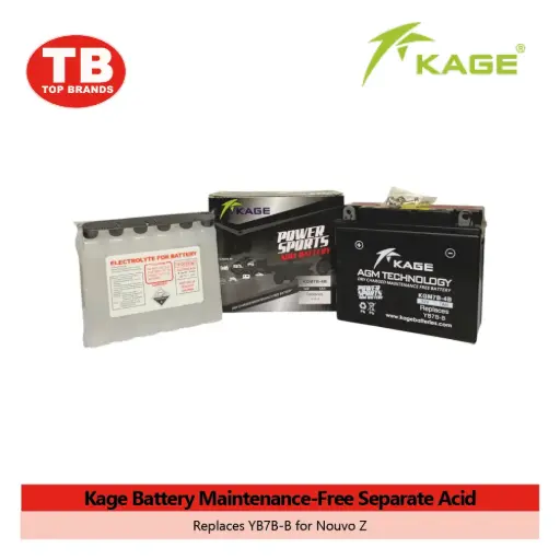 [6947312407803] BATTERY MF SEP. ACID / KGM7B-4B/ YB7B-B / KAGE - LZD