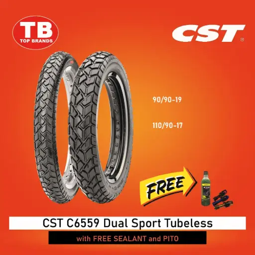 [A6268] TIRE CST DUAL / TL 90/90-19 C6559Y XR150 (DOT 3424) - LZD