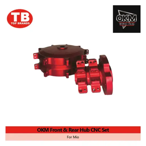 [A9150] HUB FRONT & REAR CNC / MIO RED / OKM - LZD 