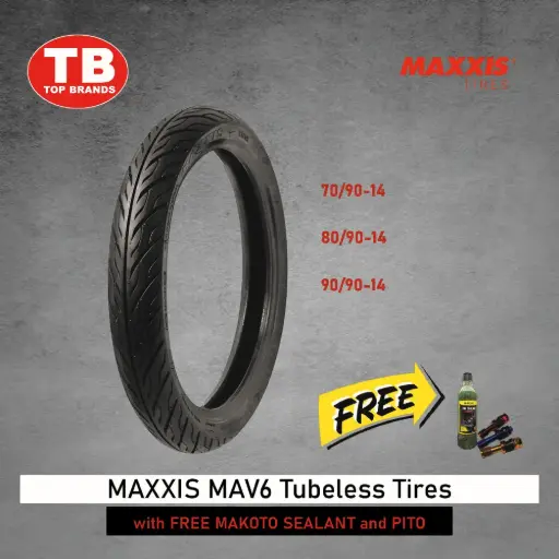 [A9263] TIRE MAXXIS IRC DESIGN / TL 70/90-14 MAV6 (ORANGE PACKING)(DOT 2025) - LZD