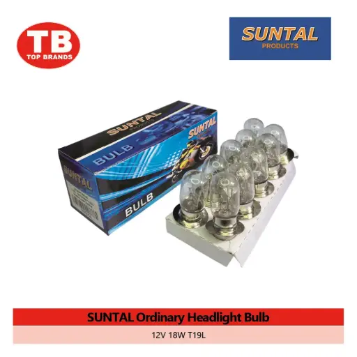 [BU005A] BULB HEAD ORD SUNTAL / T19L 12V 18W 1L (10PCS/BOX) - LZD
