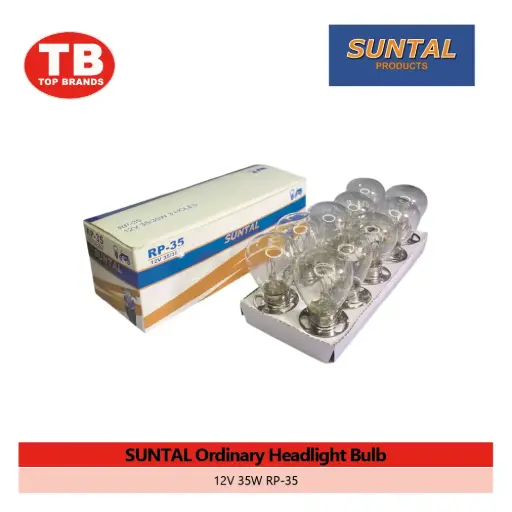 [BU011] BULB HEAD ORD SUNTAL / RP-35 12V 35W 3H (10PCS/BOX) - LZD