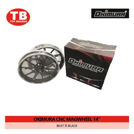 [MW180B] MAGWHEEL CNC / (F185-14/R215-14) BEAT FI BLACK / OKIMURA - LZD 