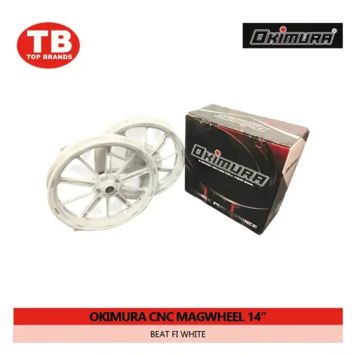 [MW180C] MAGWHEEL OKIMURA CNC / (F185-14/R215-14) BEAT FI WHITE - LZD 