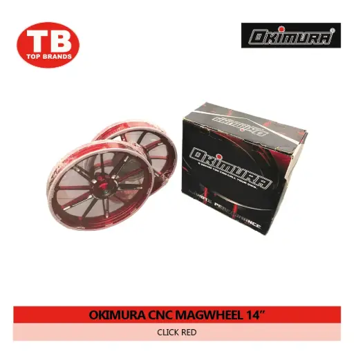 [MW181A] MAGWHEEL CNC / (F185-14/R215-14) 4H CLICK RED / OKIMURA - LZD 