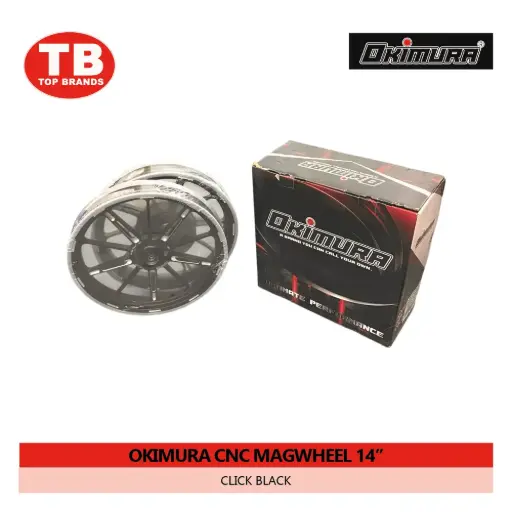 [MW181B] MAGWHEEL CNC / (F185-14/R215-14) 4H CLICK BLACK / OKIMURA - LZD 