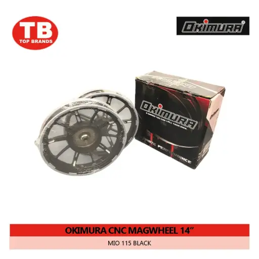 [MW182B] MAGWHEEL OKIMURA CNC / (F185-14/R215-14) 4H MIO SPORTY BLACK - LZD 