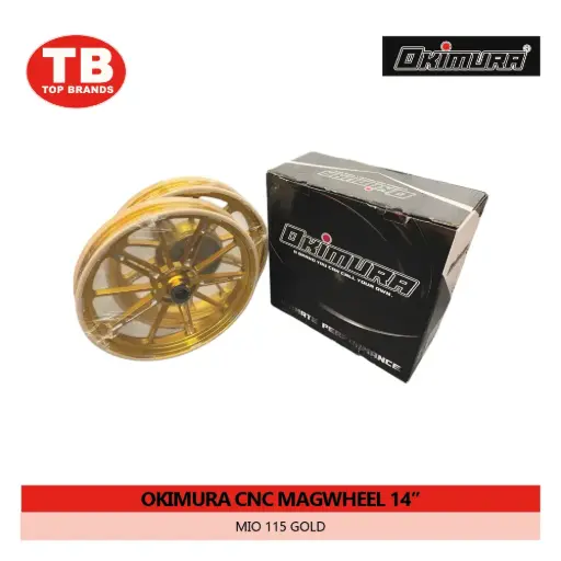 [MW182D] MAGWHEEL OKIMURA CNC / (F185-14/R215-14) 4H MIO SPORTY GOLD - LZD 
