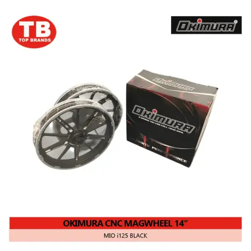 [MW183B] MAGWHEEL CNC / (F185-14/R215-14) 4H MIO I125 BLACK / OKIMURA - LZD 