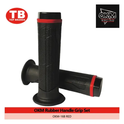 [OM293A] HANDLE GRIP SET RUBBER / OKM-168 RED - LZD 