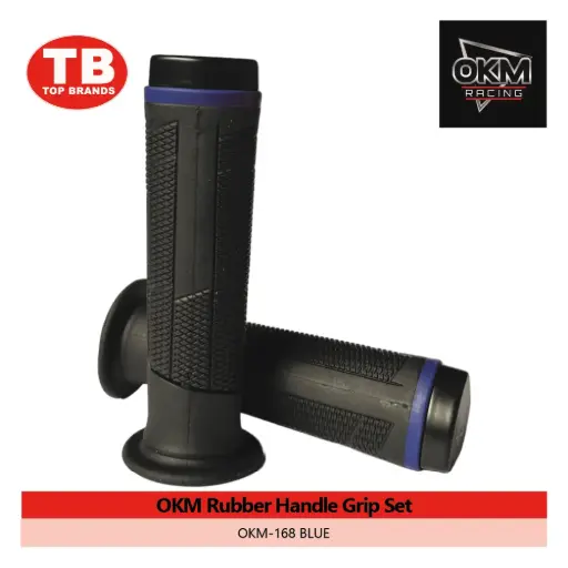 [OM293B] HANDLE GRIP SET RUBBER / OKM-168 BLUE - LZD 