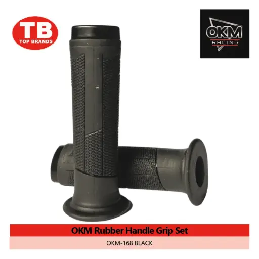 [OM293C] HANDLE GRIP SET RUBBER / OKM-168 BLACK - LZD 