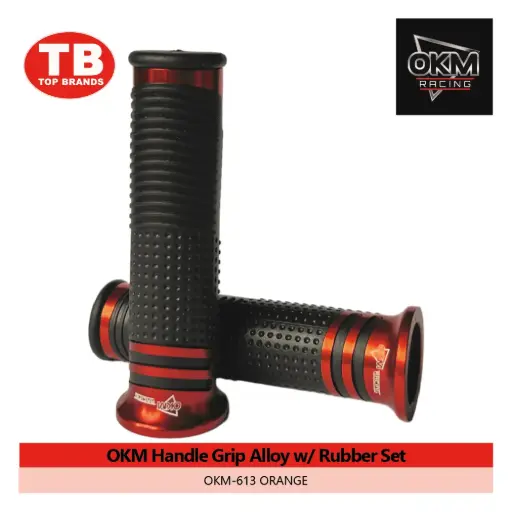 [OM304] HANDLE GRIP ALLOY W/RUBBER OKM / OKM-613 ORANGE - LZD 