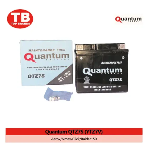 [TM1012] BATTERY MF SEALED / RAIDER150 QTZ7S/YTZ7V (FIT AEROX/NMAX/CLICK) (10PCS/BOX) / QUANTUM - FMV - LZD